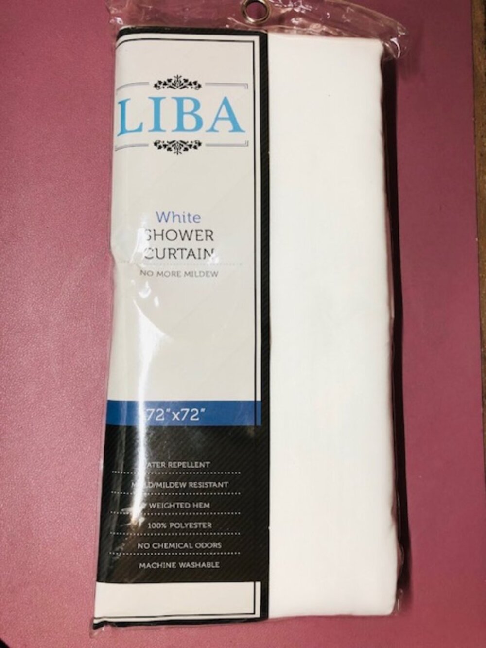 LiBa Fabric Shower Curtain - 72x72 - White